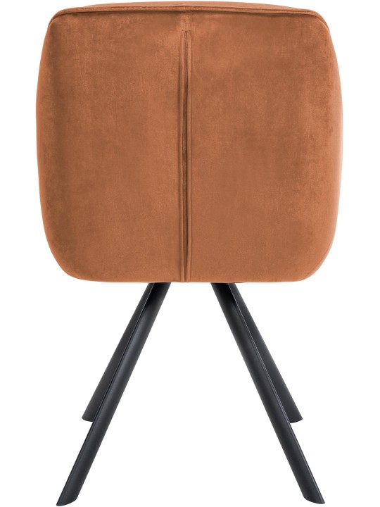 Chaise Russel velours, café