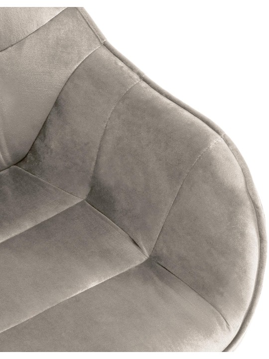 Chaise Russel velours, gris