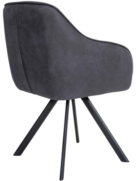 Chaise Russel Vintage, noir