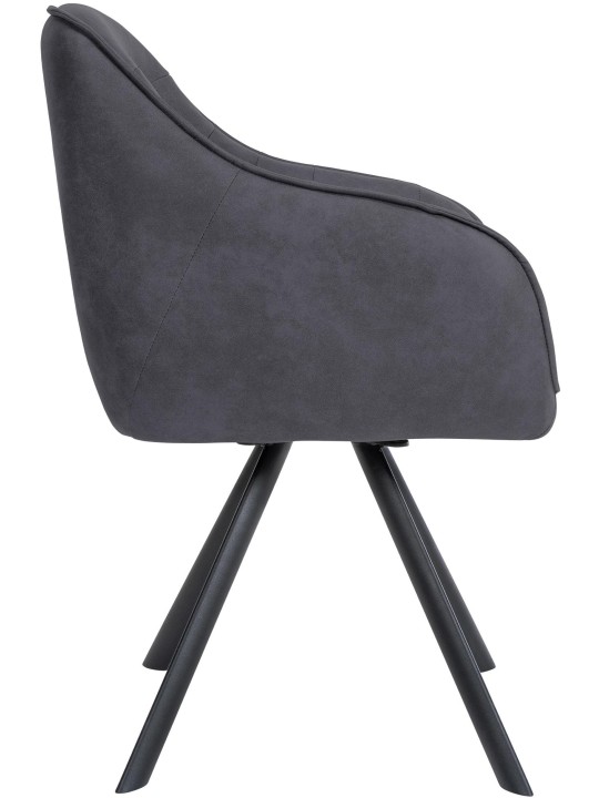 Chaise Russel Vintage, noir