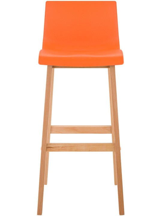 Tabouret de bar Hoover Natura structure 4 pieds, orange