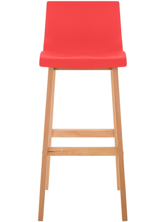 Lot de 2 tabourets de bar Hoover Natura, rouge