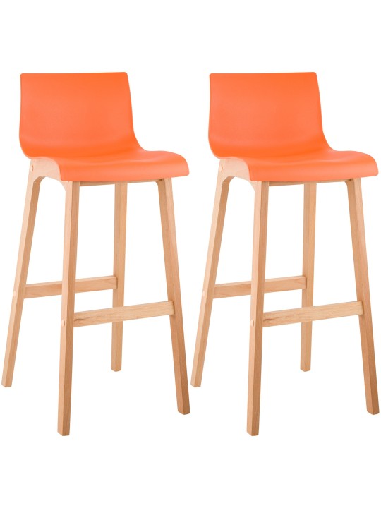 Lot de 2 tabourets de bar Hoover Natura, orange Lot de 2 tabourets de bar Hoover Natura, orange