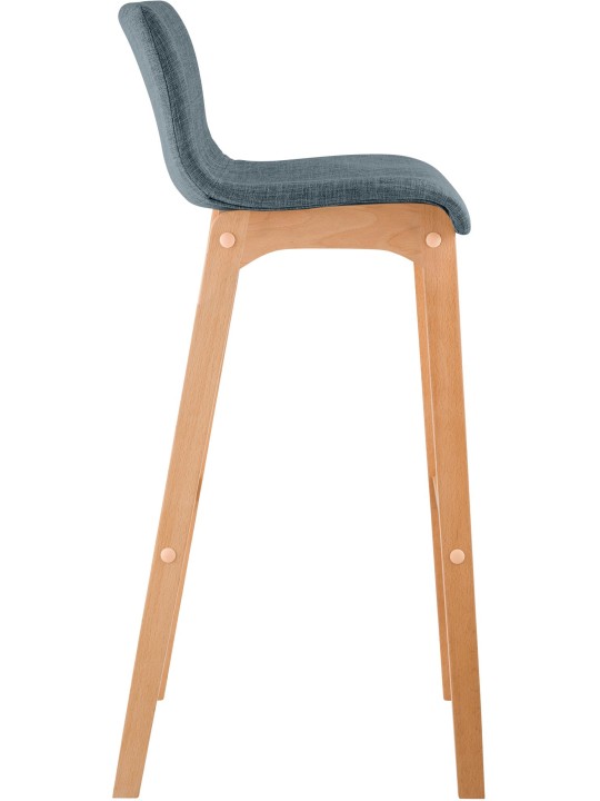 Tabouret de bar Hoover tissu Natura, bleu