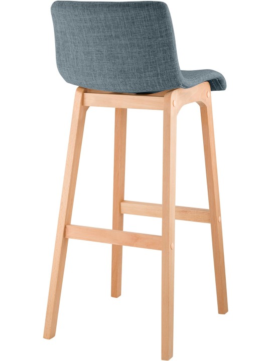 Tabouret de bar Hoover tissu Natura, bleu