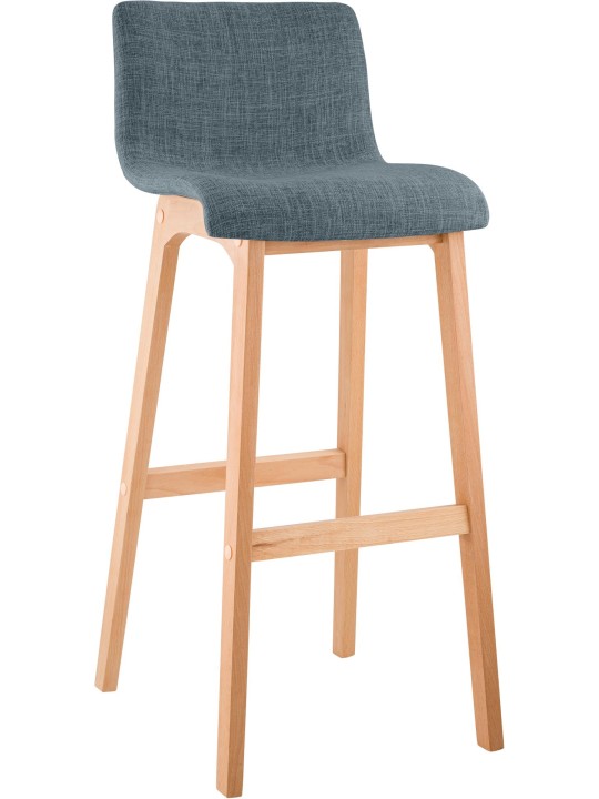 Tabouret de bar Hoover tissu Natura, bleu