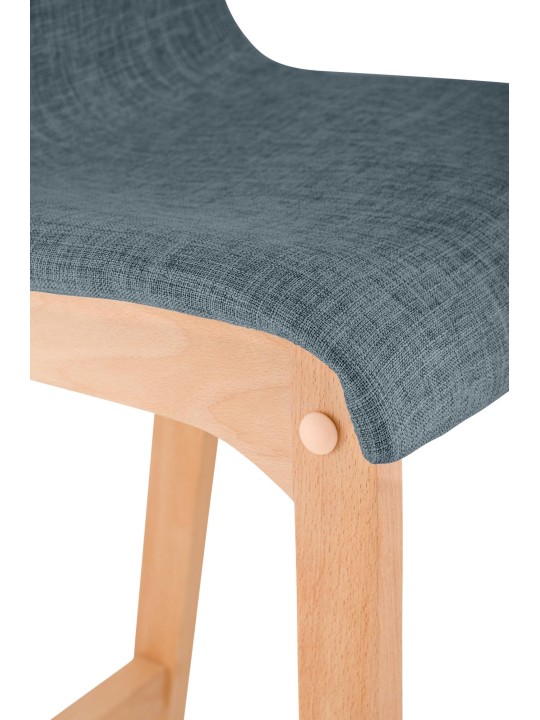 Tabouret de bar Hoover tissu Natura, bleu