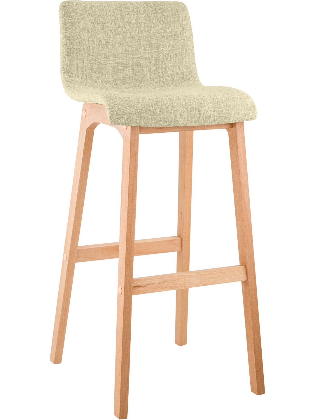 Tabouret de bar Hoover tissu Natura, crème