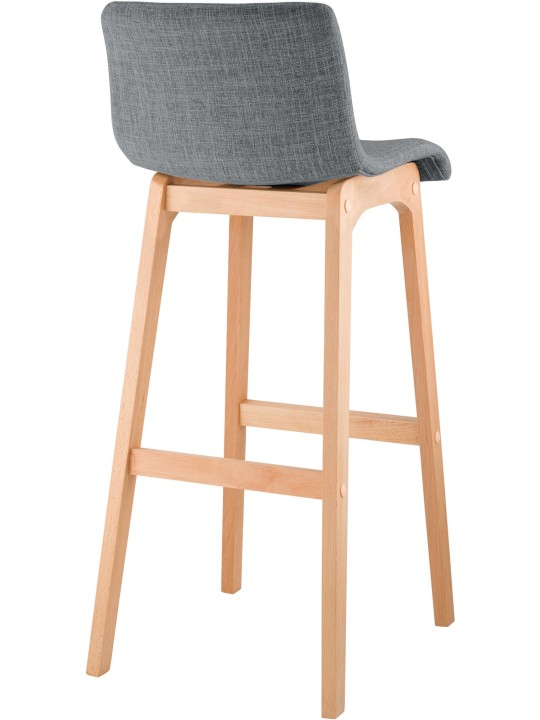 Tabouret de bar Hoover tissu Natura, gris clair