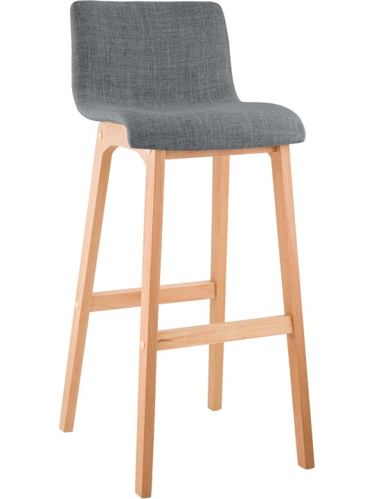 Tabouret de bar Hoover tissu Natura, gris clair