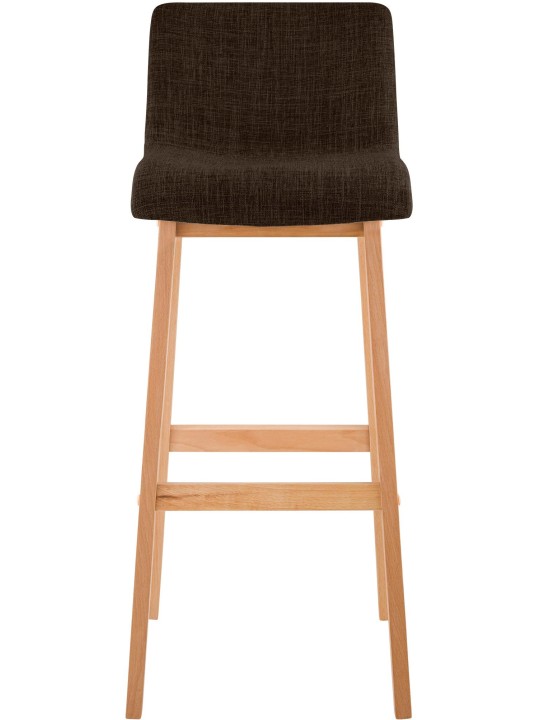 Lot de 2 tabourets de bar Hoover tissu Natura, brun