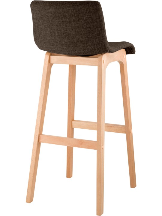 Lot de 2 tabourets de bar Hoover tissu Natura, brun