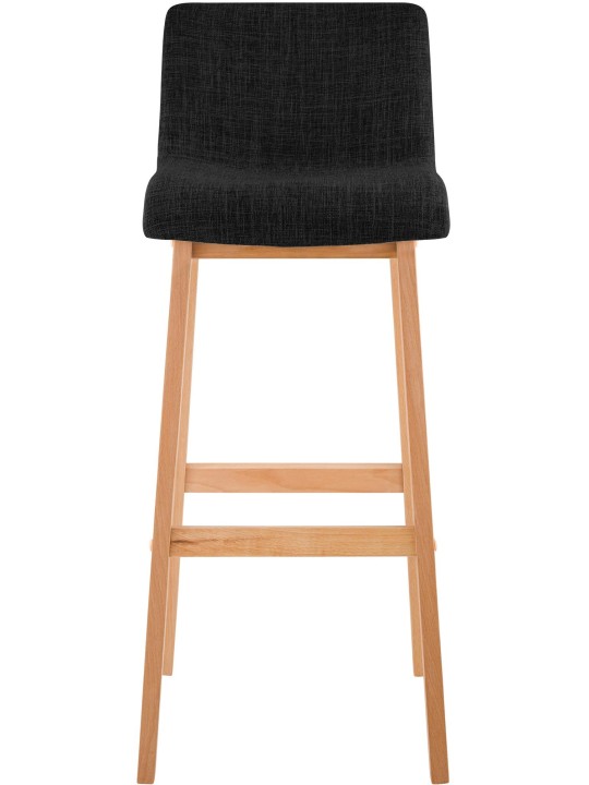 Lot de 2 tabourets de bar Hoover tissu Natura, gris foncé