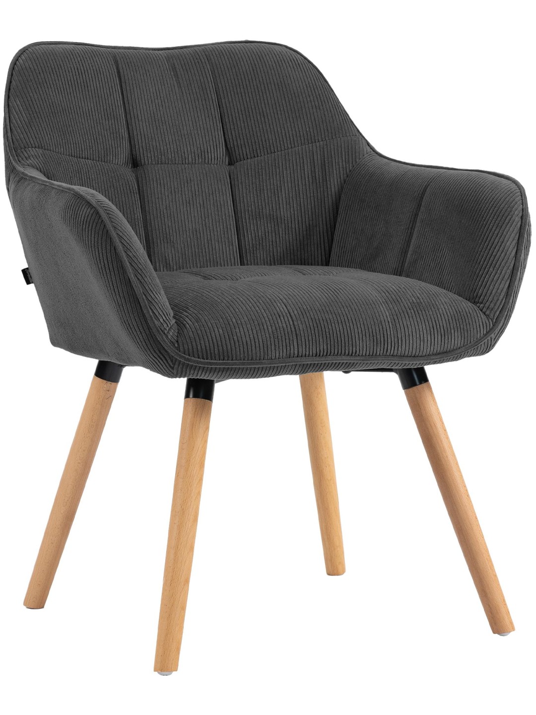 Chaise de salle à manger Vienna Cord natura, gris foncé