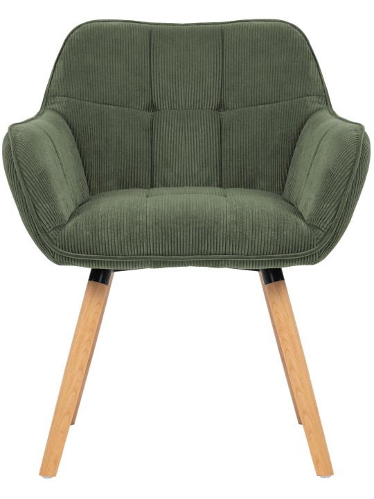 Chaise de salle à manger Vienna Cord natura, vert