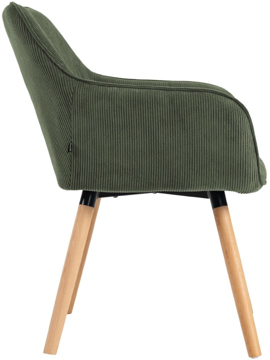 Chaise de salle à manger Vienna Cord natura, vert