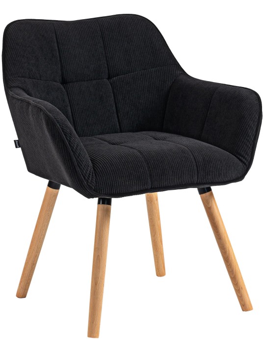 Chaise de salle à manger Vienna Cord natura, noir