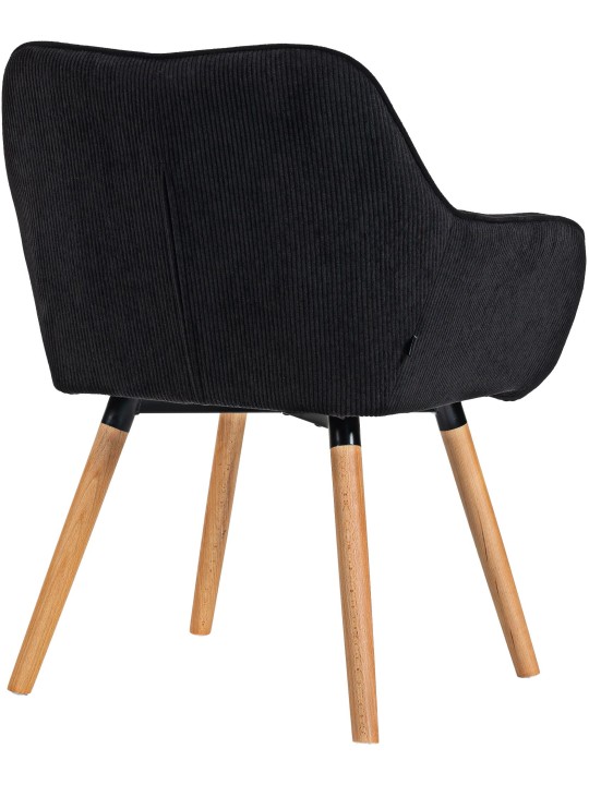 Chaise de salle à manger Vienna Cord natura, noir