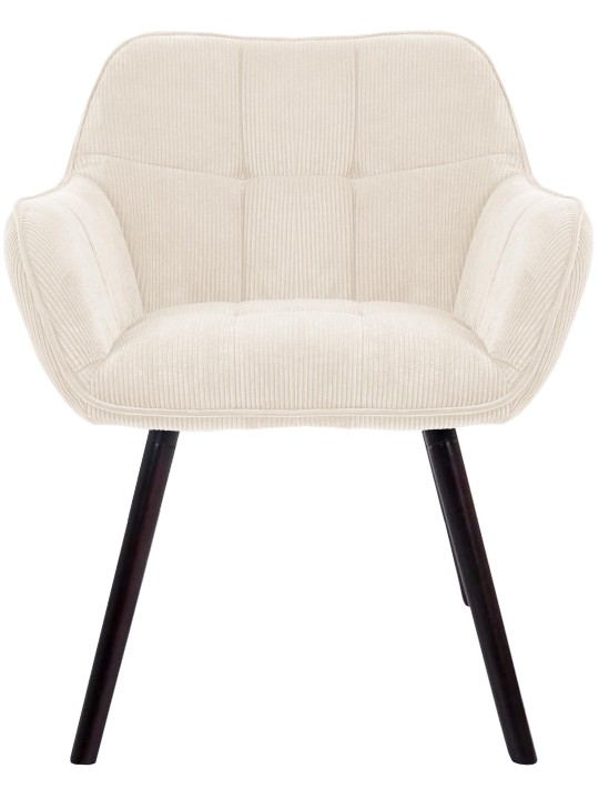 Chaise de salle à manger Vienna Cord, crème