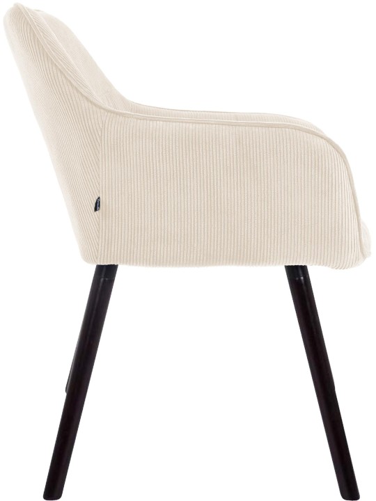 Chaise de salle à manger Vienna Cord, crème