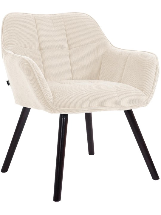 Chaise de salle à manger Vienna Cord, crème