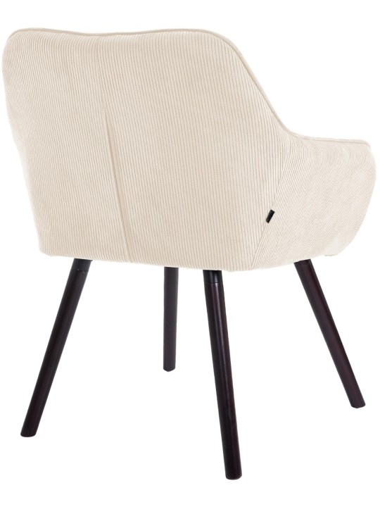 Chaise de salle à manger Vienna Cord, crème