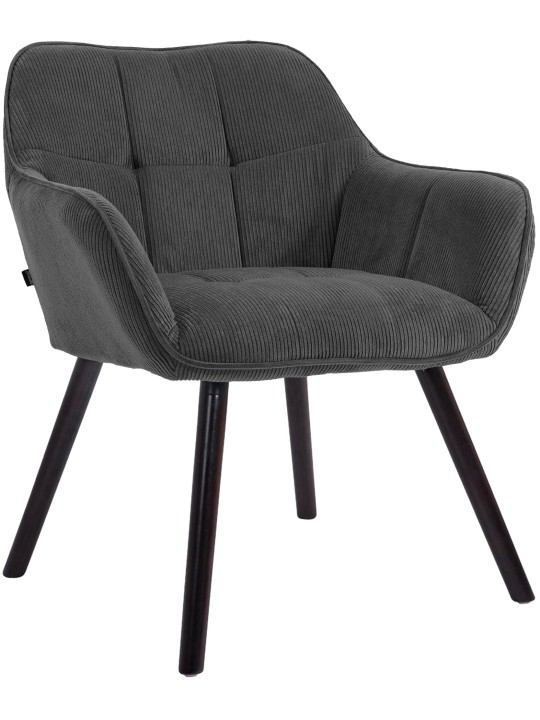 Chaise de salle à manger Vienna Cord, gris foncé