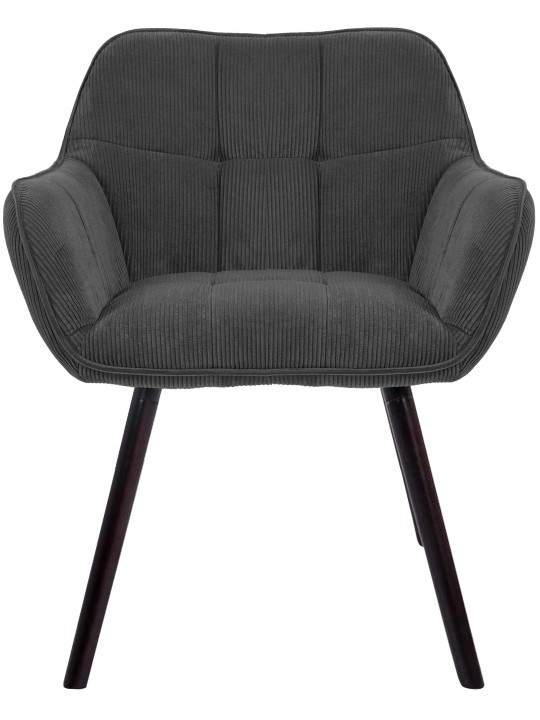 Chaise de salle à manger Vienna Cord, gris foncé