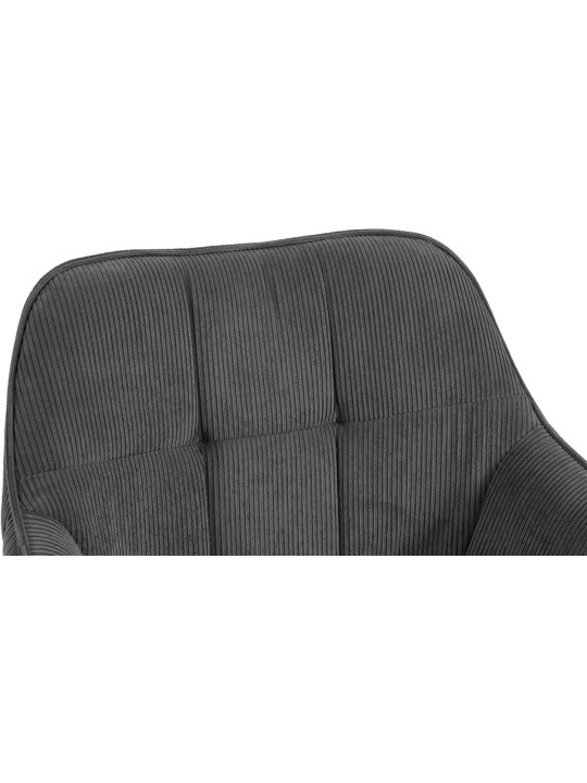 Chaise de salle à manger Vienna Cord, gris foncé