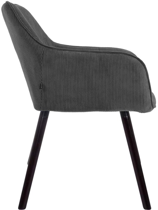 Chaise de salle à manger Vienna Cord, gris foncé