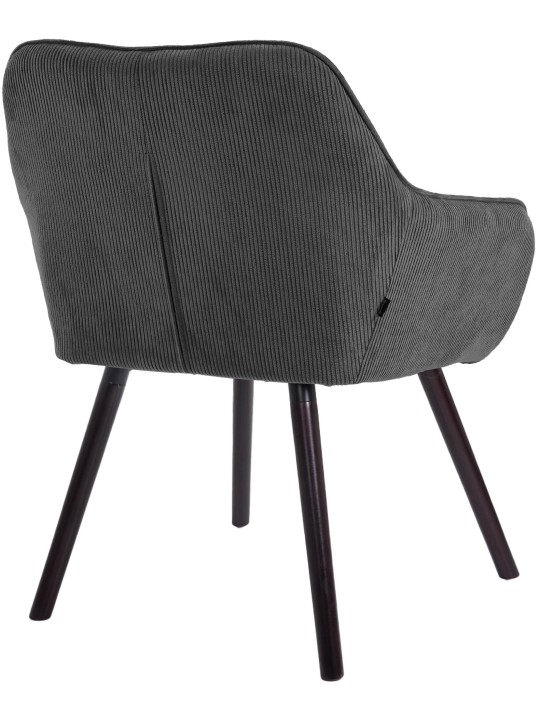 Chaise de salle à manger Vienna Cord, gris foncé