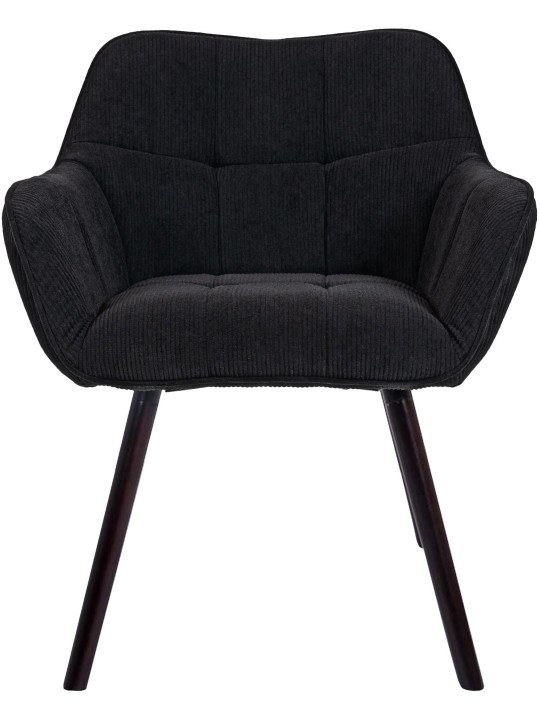 Chaise de salle à manger Vienna Cord, noir
