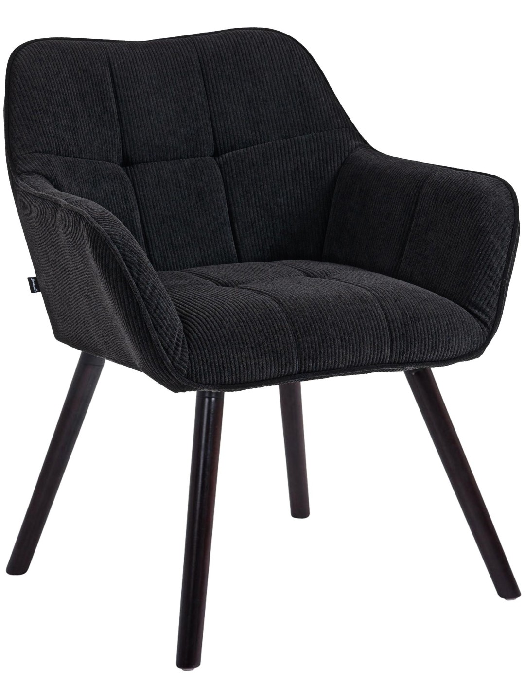 Chaise de salle à manger Vienna Cord, noir