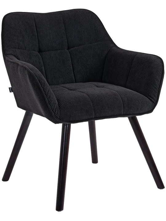 Chaise de salle à manger Vienna Cord, noir