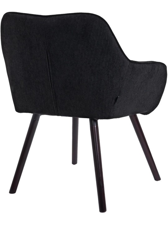 Chaise de salle à manger Vienna Cord, noir