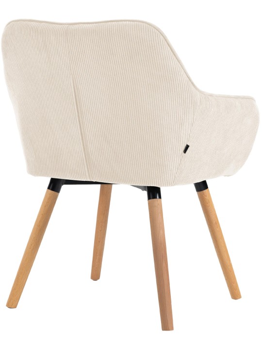 Chaise de salle à manger Vienna Cord natura, crème