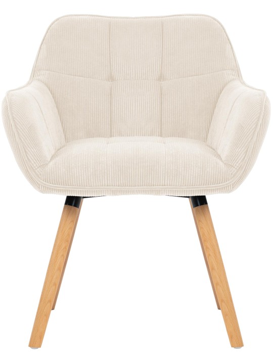 Chaise de salle à manger Vienna Cord natura, crème
