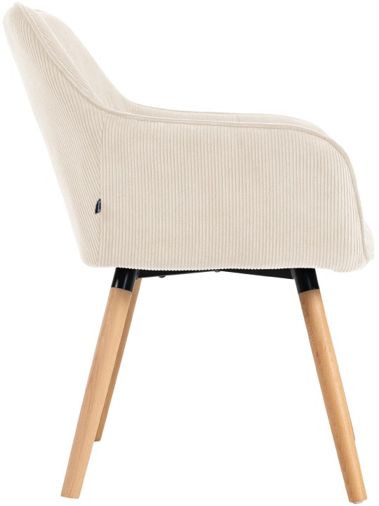 Chaise de salle à manger Vienna Cord natura, crème